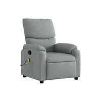 etagère murale vidaxl fauteuil de massage inclinable gris clair tissu