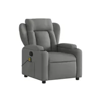 etagère murale vidaxl fauteuil de massage inclinable gris foncé tissu