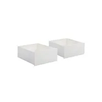 tiroir de lit altobuy greem - lot de 2 tiroirs pour lit cabane blancs -