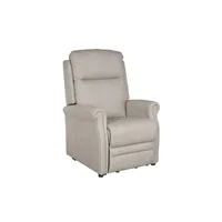 fauteuil de relaxation altobuy octave - fauteuil relax electrique simili cuir beige -