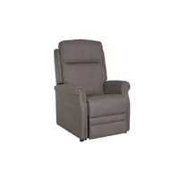 fauteuil de relaxation altobuy octave - fauteuil relax electrique simili cuir taupe -