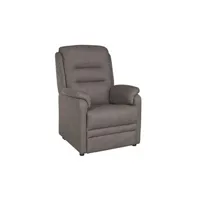 fauteuil de relaxation altobuy richard - fauteuil relax electrique suédine gris -