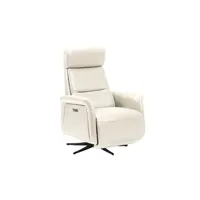 fauteuil de relaxation altobuy nazare - fauteuil relax electrique cuir blanc -