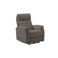 fauteuil de relaxation altobuy saragosse - fauteuil electrique tissu polyester gris -