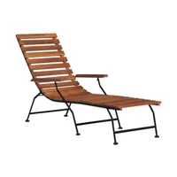 chaise longue - transat vente-unique.com chaise longue d'extérieur bois d'acacia solide 02_0011891
