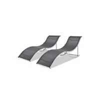 chaise longue - transat vente-unique.com lot de deux chaises longues pliantes aluminium et textilène 02_0011961