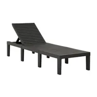 chaise longue - transat vente-unique.com transat chaise longue bain de soleil lit de jardin terrasse meuble d'extérieur plastique anthracite 02_0012785