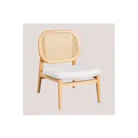 fauteuil de jardin sklum fauteuil viktorya beige crème 76 cm