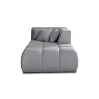 canapé d'angle lisa design caracas - module d'assise méridienne droit - en tissu - gris
