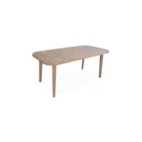 table de jardin sweeek table de jardin en bois d'eucalyptus 6 places intérieur / extérieur