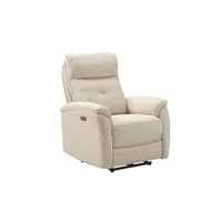 fauteuil de relaxation altobuy saragosse - fauteuil electrique tissu polyester beige -