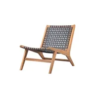 fauteuil de jardin beau rivage fauteuil de jardin hazel en bois d'acacia et résine tressée noire