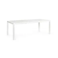 table de jardin bizzotto salon table extérieure table hilde blanche extensible 200-300x100