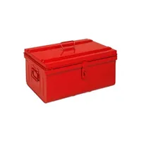 coffre et malle pierre-henry - coffre de rangement en acier rouge coffre de rangement 62 cm