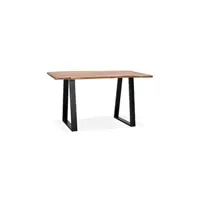 table de bar industrielle 160x90x104 cm en acacia et métal - barky