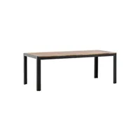 - table de jardin en aluminium et acacia 205 x 90 cm bois