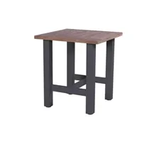 table sophie yasmani 180 x 95 cm - plateau en bois - pieds en aluminium anthracite