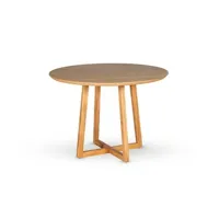 table à manger lisa design estrella - table à manger ronde - bois - 110 cm - bois