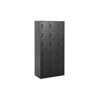 armoire de rangement fromm & starck casier métallique - 18 étagères - verrouillable - 200 kg