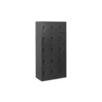 armoire de rangement fromm & starck casier métallique - 15 compartiments - verrouillable - 200 kg