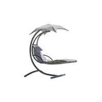 fauteuil suspendu ozalide bendigo - transat de jardin suspendu - gris anthracite