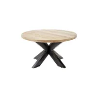 table basse lisa design eldorado - table basse - bois et noir - 80 cm - noir / bois