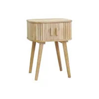 table de chevet aubry gaspard - table de nuit en bois de manguier lamé
