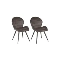 chaise label51 chaises à manger lot de 2 sil 51x64x87 cm anthracite