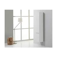 colonne de salle de bain suspendue blanc forêt h170cm, 2 portes manhattan