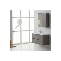 meuble de salle de bain kiamami valentina meuble de salle de bains manhattan 90x40 cm avec tiroirs et armoire murale gauche