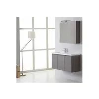 meuble de salle de bain kiamami valentina meuble de salle de bains manhattan profondeur limitée avec portes et armoire murale gauche