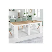 table à manger id market table console extensible orlando 10 personnes 235 cm bois blanc et façon hêtre