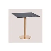 table de chevet sklum table de bar carrée en marbre cosmopolitan or rose ?? 70 cm 75,5 cm