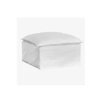 pouf sklum pouf norris en coton et lin blanc 55 cm