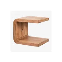 table de chevet sklum table de chevet en bois d'acacia vacry brun acacia 45 cm