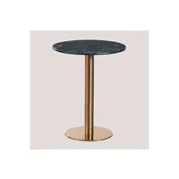 table basse sklum table de bar ronde en marbre cosmopolitan ( ø60 cmx74,5 cm) or rose