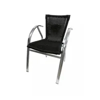 chaise de restaurant modèle roma empilable noire