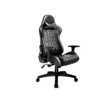 chaise gaming spirit of gamer siège gaming blackhawk haut de gamme avec revêtement intérieur en cuir véritable, coussin nuque, coussin lombaire, accoudoirs 3d