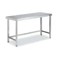 table de cuisine distform table centrale en inox avec renforts profondeur 600mm