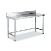 table de cuisine distform table adossée en inox avec renforts profondeur 700 mm fm070060