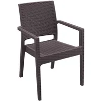 fauteuil de salon materiel ch pro fauteuil empilable modèle ibiza en polypropylène gris foncé x 16