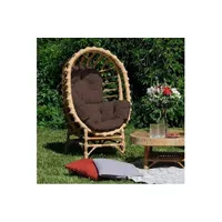 fauteuil de jardin benlemi fauteuil de jardin en osier nika marron -