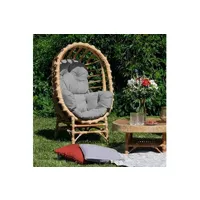 fauteuil de jardin benlemi fauteuil de jardin en osier nika gris -