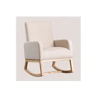 chaise sklum fauteuil à bascule abigray marron blé 91 cm