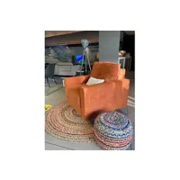 fauteuil de salon alterego divani fauteuil tissu orange