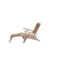 chaise longue - transat chalet & jardin transat relax en bois repose-pied détachable dossier inclinable