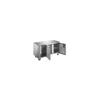table inox réfrigérée tropicalisée négative 267 litres, 2 portes gn 1/1, 605 w, 230 v - mono