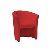 fauteuil de salon generique fauteuil cabriolet confort écocuir rouge tisso