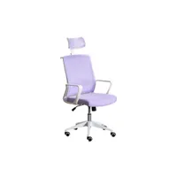 chaise sklum chaise de bureau avec roulettes et accoudoirs teill violet lavande