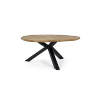 table de jardin bizzotto table palmdale 160 carbon en bois de teck